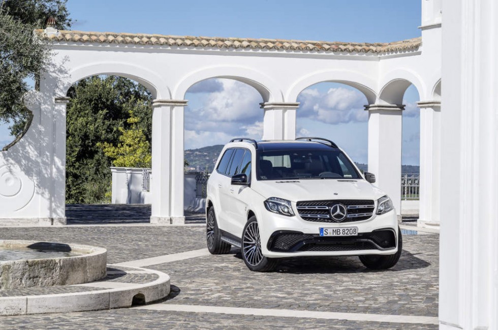 Mercedes-AMG GLS 63 4MATIC, Exterieur: designo diamantweiß bright exterior: designo diamond white bright