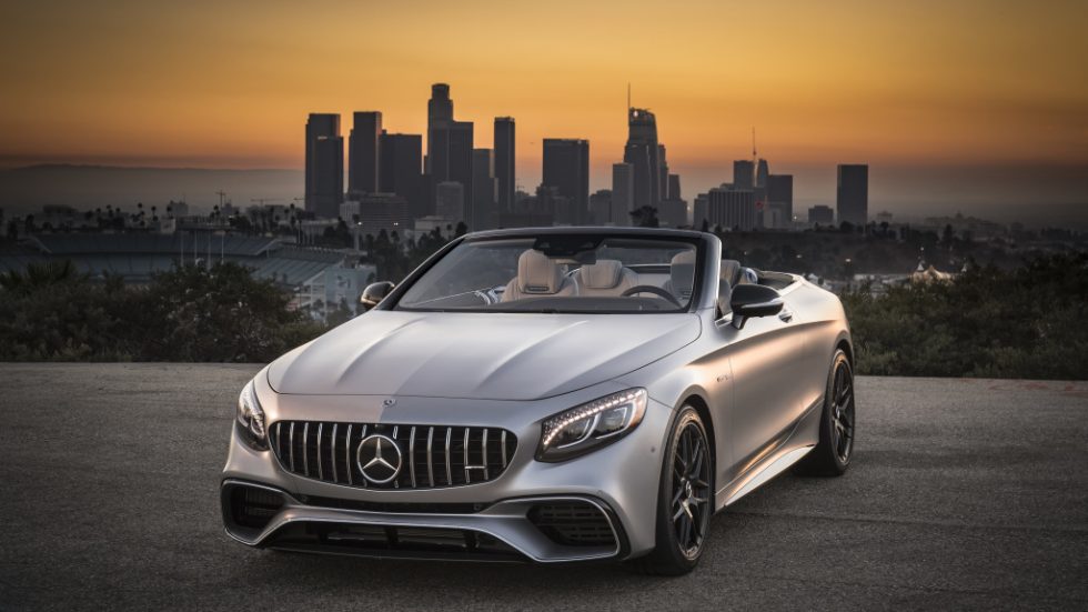 Mercedes-AMG S63 4MATIC+ Cabriolet, designo allanite grey magno; AMG designo Exclusive nappa leather crystal