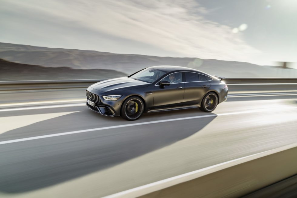 Mercedes-AMG GT 63 S 4MATIC+ 4-Door Coupé, AMG Carbon-packet, Exterior: Exterior paint: graphite grey magno, colour variation black;
