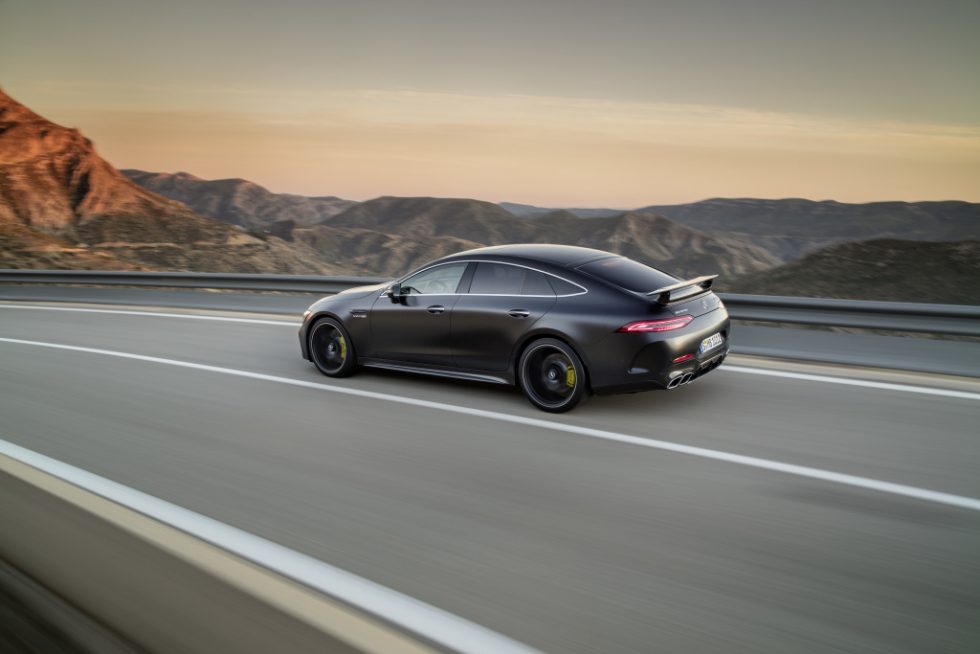 Mercedes-AMG GT 63 S 4MATIC+ 4-Door Coupé, AMG Carbon-packet, Exterior: Exterior paint: graphite grey magno, colour variation black;