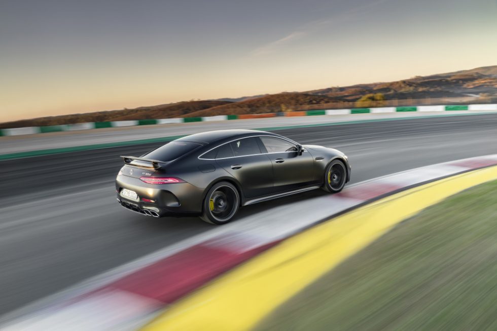 Mercedes-AMG GT 63 S 4MATIC+ 4-Door Coupé, AMG Carbon-packet, Exterior: Exterior paint: graphite grey magno, colour variation black;
