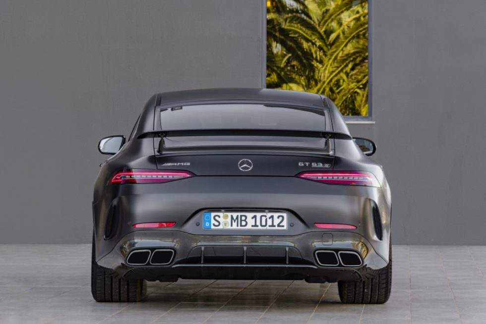 Mercedes-AMG GT 63 S 4MATIC+ 4-Door Coupé, AMG Carbon-packet, Exterior: Exterior paint: graphite grey magno, colour variation black;Fuel consumption combined: 11,2 l/100 km; CO2 emissions combined: 256 g/km* (provisional data)