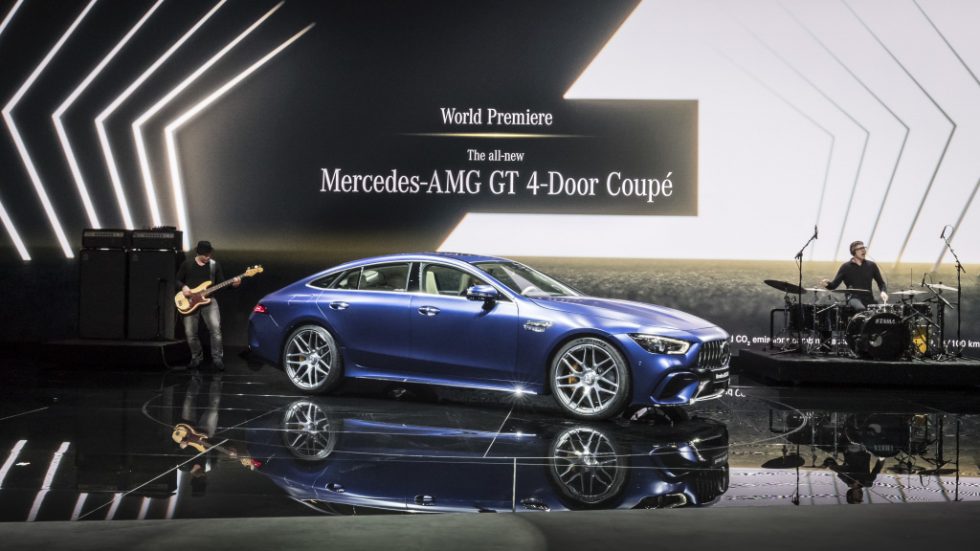 Mercedes-AMG GT 4-Door Coupé: performance meets design; More space, more power, more goose pimples – the new Mercedes-AMG GT 4-Door model delivers driving experiences in new dimensions and extends the AMG model family. The new coupé is the first four-door sports car from Affalterbach and draws directly on the legendary SLS and AMG GT models of success. As another vehicle developed autonomously by Mercedes-AMG it combines unique design, high comfort and outstanding sports car engineering with an athletic, four-door fastback layout. It thus offers more space and more potential uses. Systematic expansion of the AMG GT family with the 4-door Coupé opens up the sports car segment to those lookin