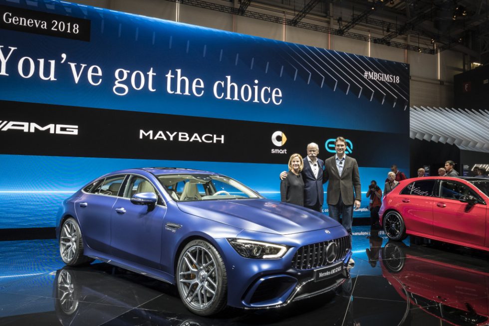 At the 88th Geneva Motor Show, Mercedes-Benz is presenting a slew of world premieres in a clear demonstration that the brand with the three-pointed star offers vehicles to suit all needs. First to be unveiled was the all-new Mercedes-AMG GT 4-Door Coupé (fuel consumption combined: 11.2-9.1 l/100 km; CO2 emissions combined: 256-209 g/km*), which augments the successful AMG GT family with another member. Also celebrating its world premiere was the new Mercedes-AMG G 63 (fuel consumption combined: 13.1 l/100 km; CO2 emissions combined: 299 g/km*)
