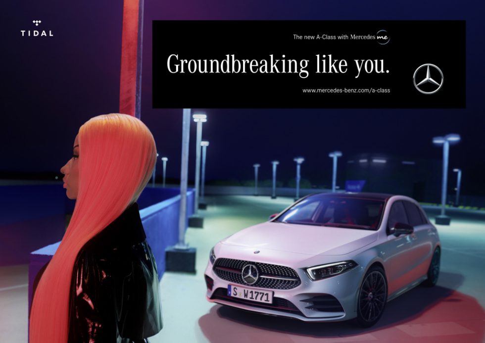 Marking the launch of the new A-class and continuing the partnership with TIDAL, Mercedes-Benz is excited to launch the new ad campaign featuring TIDAL artist-owner and global superstar Nicki Minaj.