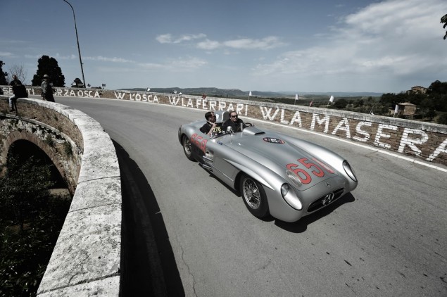 Mercedes-Benz 300 SLR Mille Miglia 2012, Mercedes-Benz 300 SLR (W 196 S, 1955) with Jochen Mass at the wheel. Original car of Juan Manuel Fangio at the Mille Miglia 1955