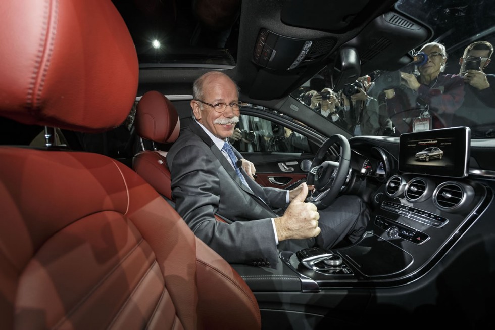 Dr. Dieter Zetsche, Chairman of the Board of Management of Daimler AG and Head of Mercedes-Benz Cars, at the world premiere of the new C-Class in Detroit